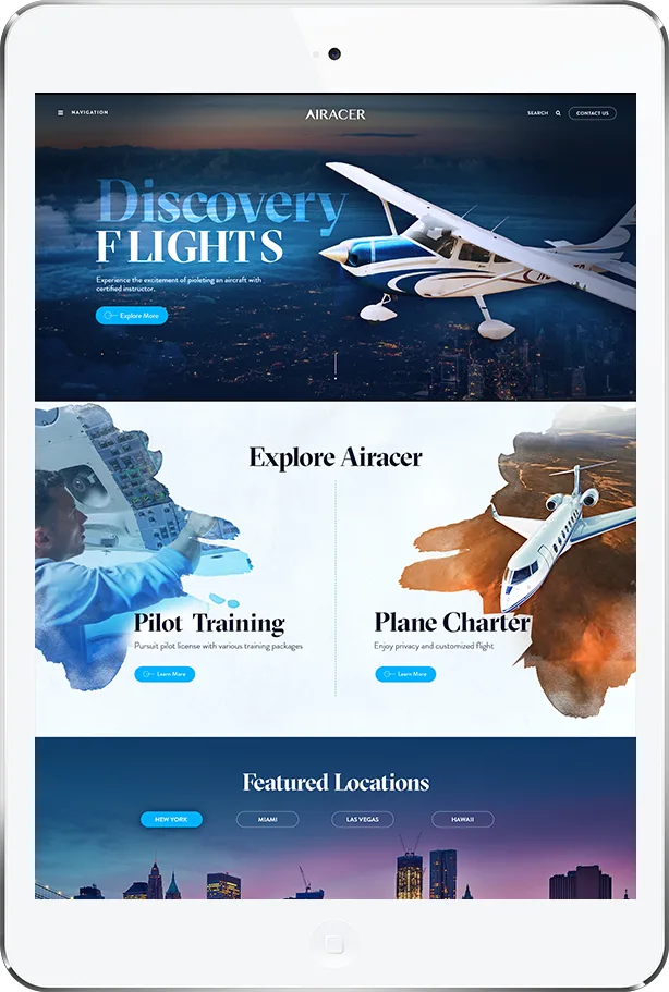 Airacer private jet charter booking interface - view 23